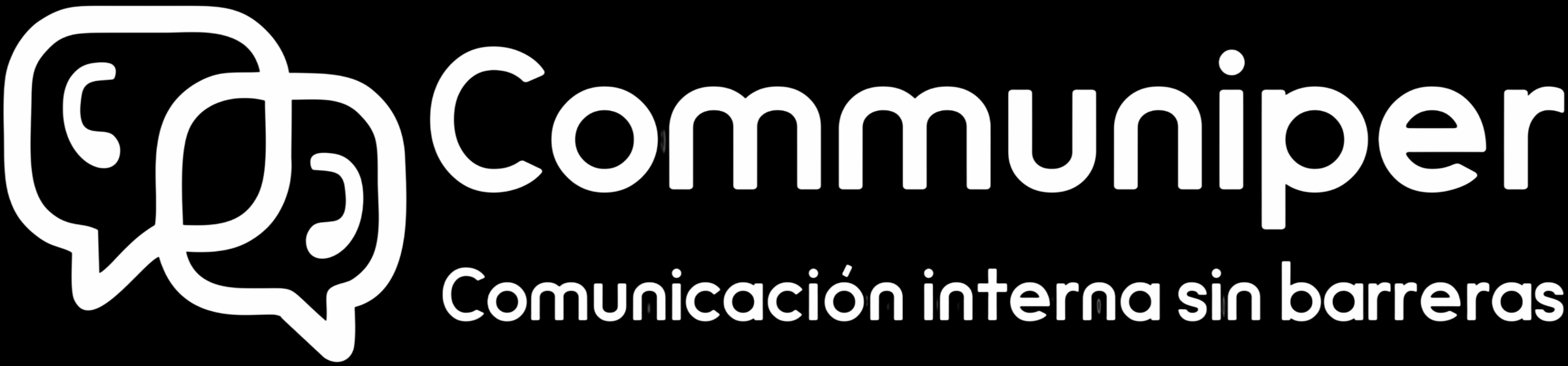 Communiper Logo Blanco fondo negro